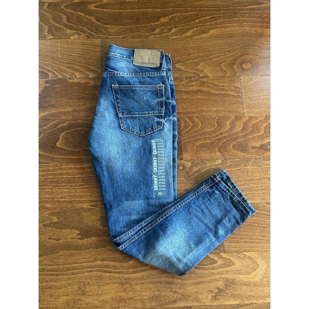 Aeropostale Womens Rivington Skinny Jeans Size 27/28 Medium Wash NWT - Picture 2 of 12